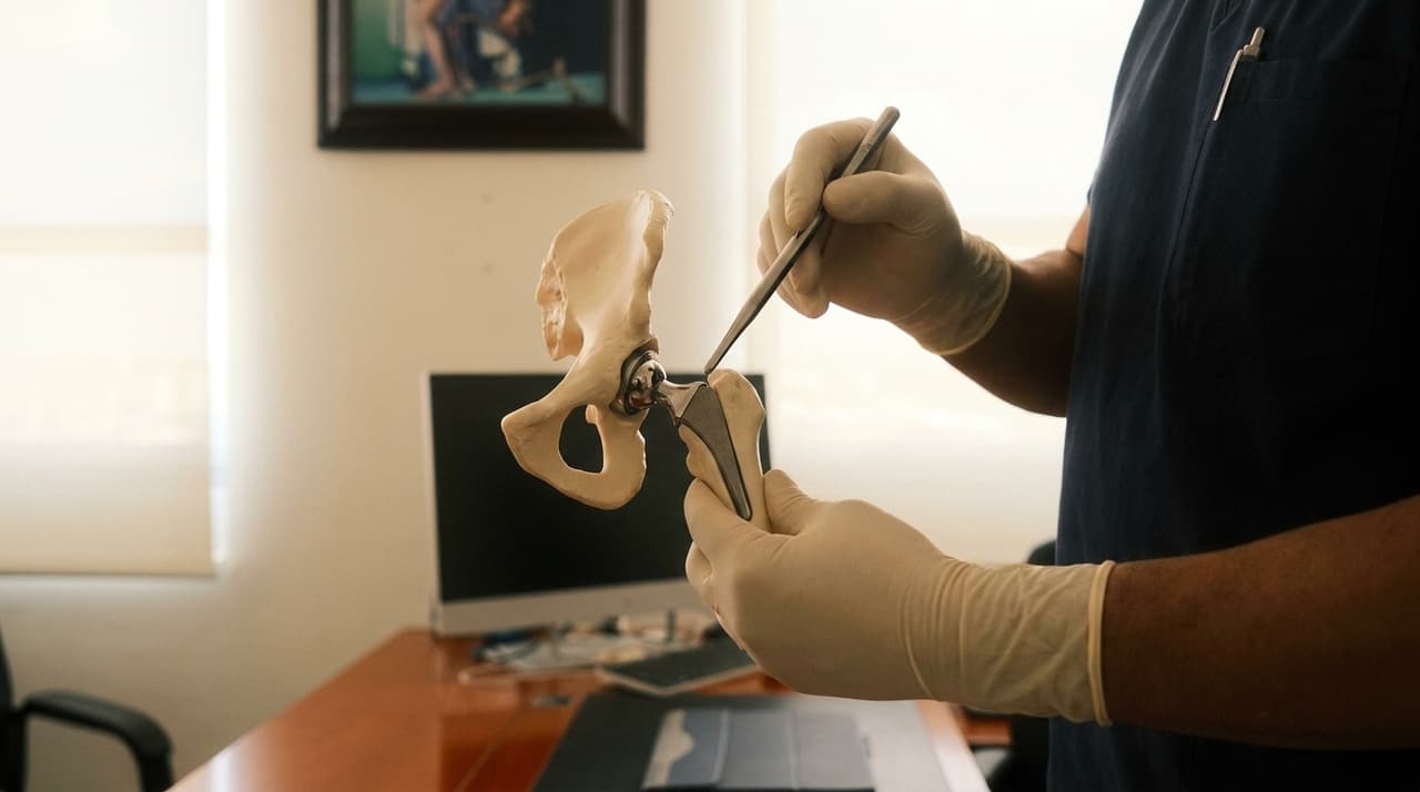 Reemplazo total de cadera con prótesis moderna — Dr. Armando Cárdenas, Mérida